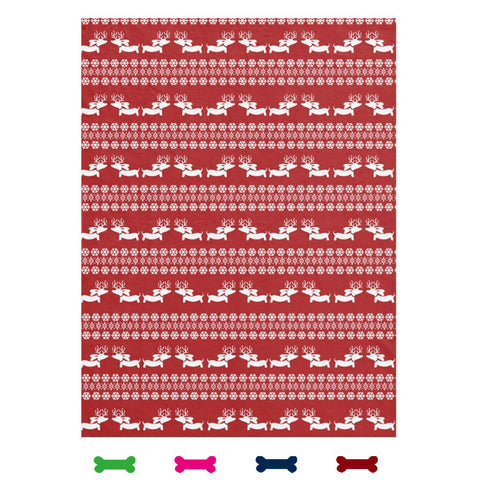 Dachshund Christmas Fair Isle Blanket