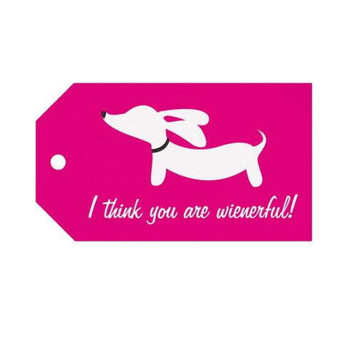 "I think you are wienerful!" Dachshund Gift Tags, The Smoothe Store