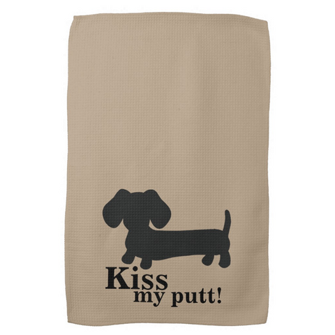 Kiss My Putt Wiener Dog Golf Towel, The Smoothe Store