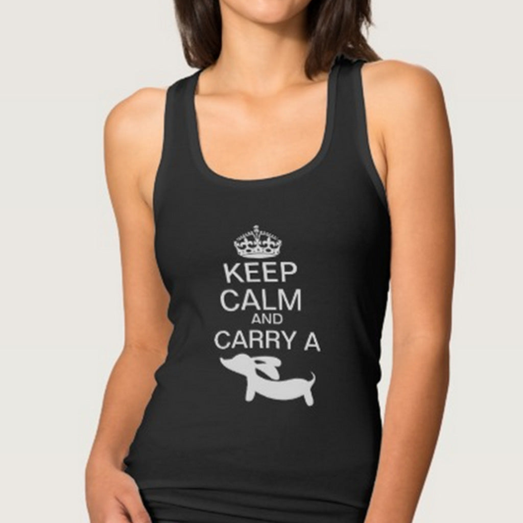 Keep Calm and Carry a Wiener Dog Tank Top, The Smoothe Store