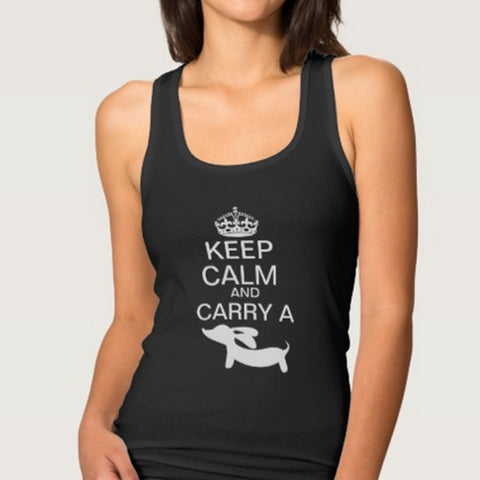 Keep Calm and Carry a Wiener Dog Tank Top, The Smoothe Store