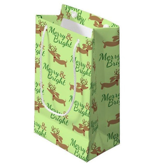 Dachshund Gift Bag | Merry & Bright