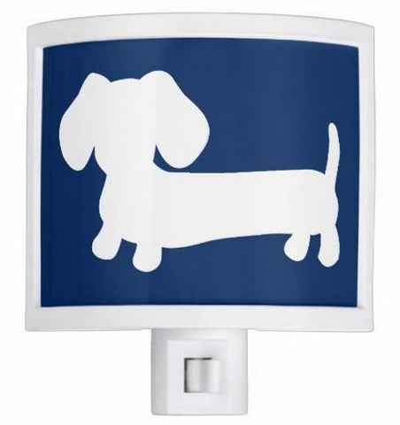 Navy Dachshund Nursery Night Light