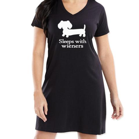 Dachshund Night Shirt - Sleeps With Wieners