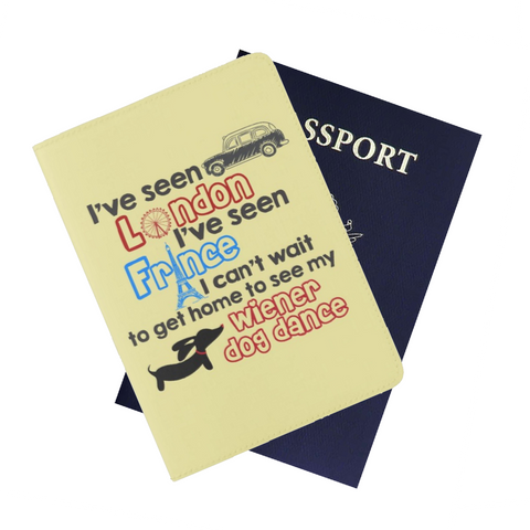 Cheeky London, France, Wiener Dog Dance Passport Cover