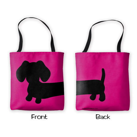 Brightly Colored Dachshund Tote Bag
