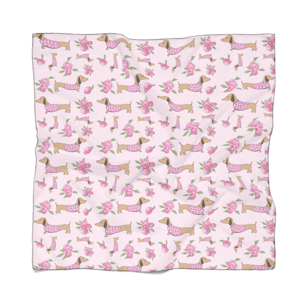 Dachshund Scarf Wrap | Lightweight Pink Floral, The Smoothe Store
