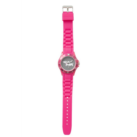 Sporty Pink Dachshund Silicone Band Watch, The Smoothe Store
