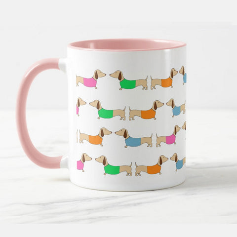 Colorful Dachshund Coffee Cups, The Smoothe Store