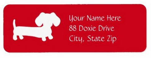 Dachshund Return Address Labels - Lots of Colors, The Smoothe Store