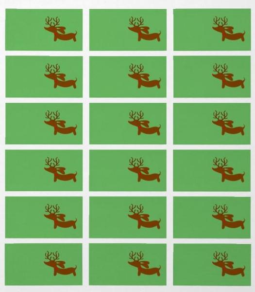 Dachshund Christmas Gift Labels (18 per sheet), The Smoothe Store