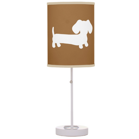 Navy, Brown or Nautical Dachshund Lamp, The Smoothe Store