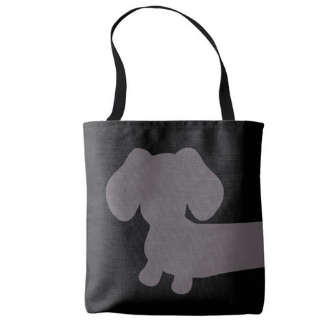Cross-Body Gray and Black Dachshund Bag, The Smoothe Store