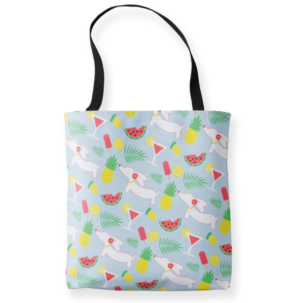 Tutti Frutti Dachshund Cutie Tote Bag, The Smoothe Store