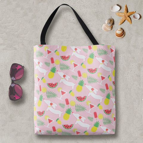 Tutti Frutti Dachshund Cutie Tote Bag, The Smoothe Store