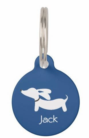 ID Tags | White Flyings Ears Doxie on Various Colors, The Smoothe Store