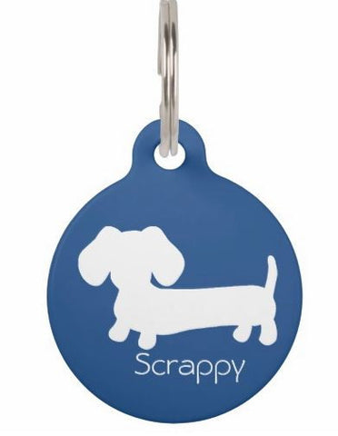 ID Tags | White Puppy Doxie on Various Colors, The Smoothe Store