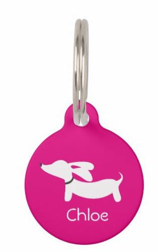 ID Tags | White Flyings Ears Doxie on Various Colors, The Smoothe Store