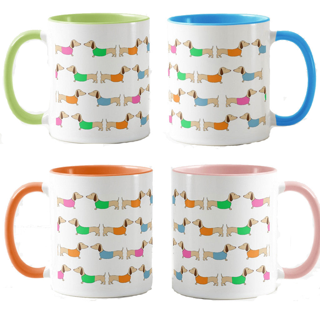 Colorful Dachshund Coffee Cups, The Smoothe Store