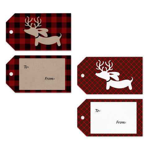 Reindeer Doxie Christmas Gift Tags, The Smoothe Store