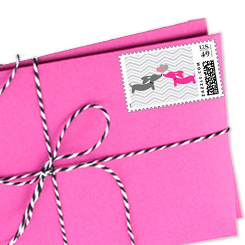 Dachshund Puppy Love on Postage Stamps, The Smoothe Store