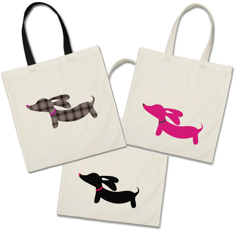 Small Doxie Tote Bags