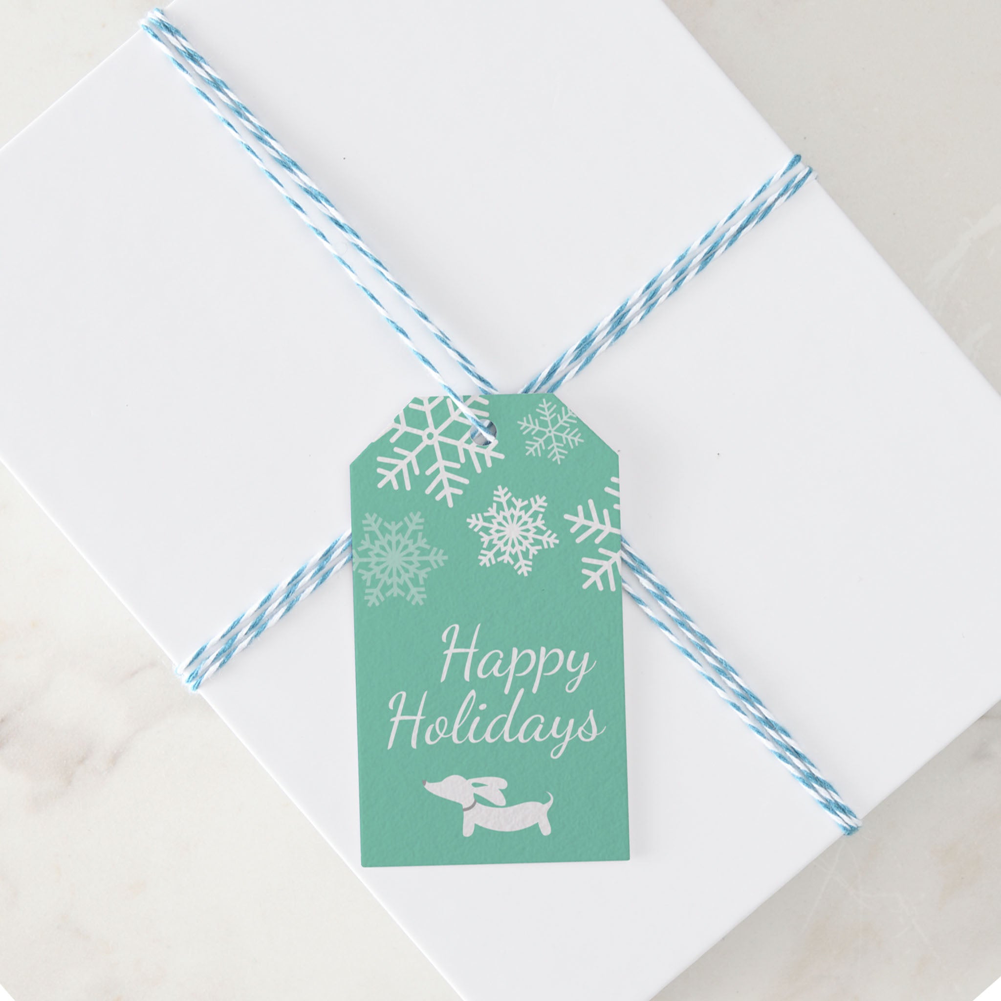 Snowflakes & Dachshunds Gift Tags